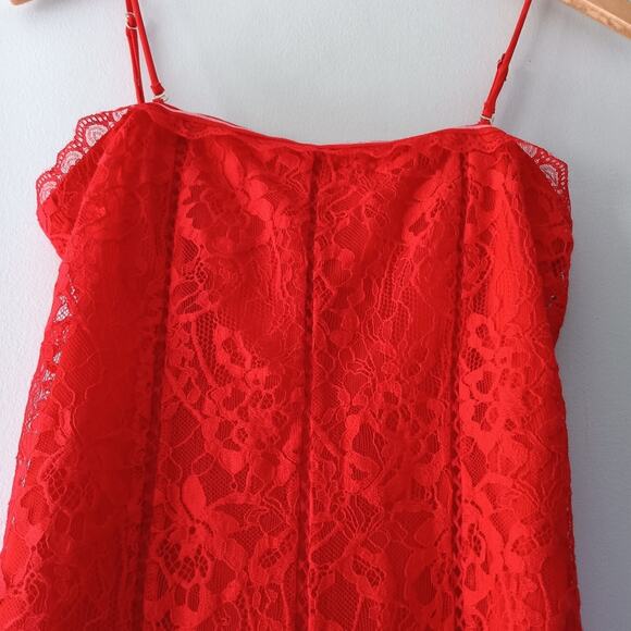 Lovers + Friends Elizabeth Lace Mini Dress Red XS NWT - Picture 5 of 8